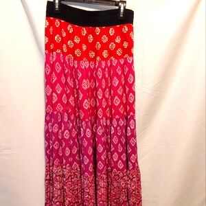 Bohemian Multi-Color Maxi Skirt